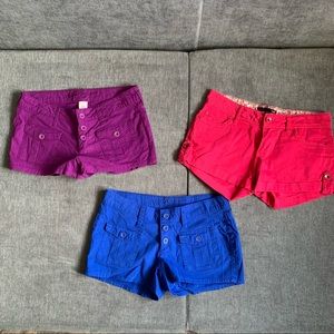 Colorful shorts set of 3